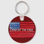 Gepersonaliseerde US Flag Sleutelhanger - Key Labe (Voorkant)