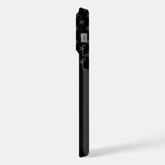 Gepersonaliseerde US Flag Thin Red Line Symbolic o iPhone Hoesje (Linkerkant)