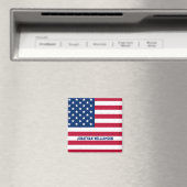 Gepersonaliseerde USA Flag Stars and Stripes Magneet (Insitu (Vaatwasser))