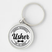 Gepersonaliseerde Usher met aangepaste naam en tro Sleutelhanger (Voorkant)
