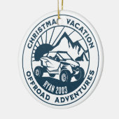 Gepersonaliseerde UTV off-road Christmas Holiday b Keramisch Ornament (Links)