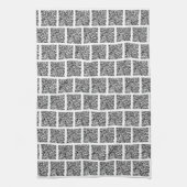 Gepersonaliseerde uw aangepaste QR-code keukenhand Theedoek (Verticaal)