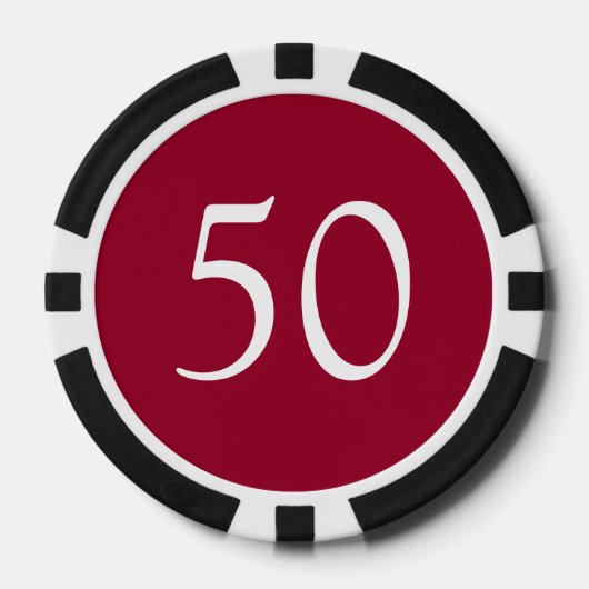 Gepersonaliseerde Uw Aantal en Kleuren Poker Chips (Voorkant)