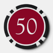 Gepersonaliseerde Uw Aantal en Kleuren Poker Chips (Achterkant)