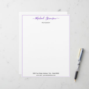 Gepersonaliseerde uw adresnaam Info Letterhead Briefhoofd