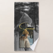 Gepersonaliseerde uw afbeelding / foto handdoek (Badhanddoek)