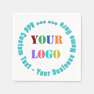 Gepersonaliseerde uw bedrijf Logo aangepaste tekst Servet