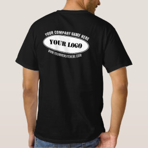 Gepersonaliseerde uw bedrijf Logo en tekst T-shirt