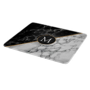 Gepersonaliseerde uw brief Faux Marble snijplank
