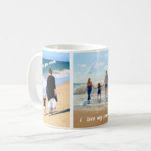 Gepersonaliseerde uw familie foto collage Mok