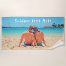 Gepersonaliseerde uw foto aangepaste tekst strandl