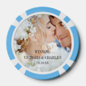 Gepersonaliseerde uw foto bruiloft gunsten poker chips (Achterkant)