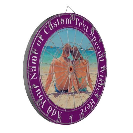 Gepersonaliseerde Uw Foto Dart Board Aangepaste te Dartbord (Voorkant Links)