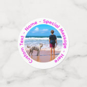 Gepersonaliseerde uw foto en aangepaste tekst Conf Confetti (Kleine voorkant)