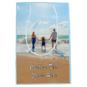 Gepersonaliseerde Uw Foto Gift Bag met aangepaste  Medium Cadeauzakje (Voorkant)