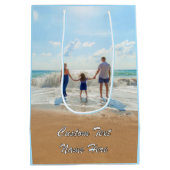 Gepersonaliseerde Uw Foto Gift Bag met aangepaste  Medium Cadeauzakje (Achterkant)