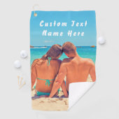 Gepersonaliseerde uw foto Golf handdoek en aangepa (Insitu)