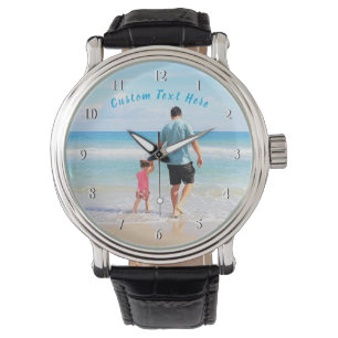 Gepersonaliseerde uw foto horloge cadeau en aangep