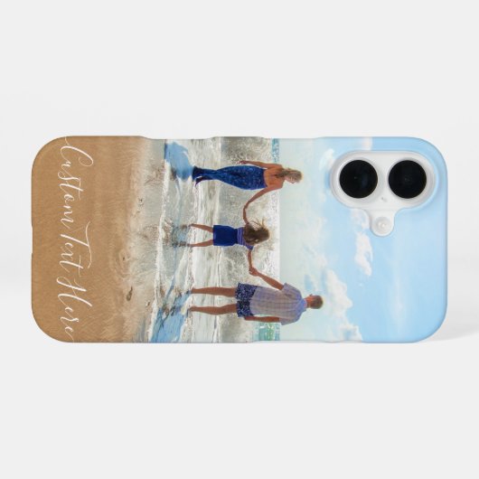 Gepersonaliseerde uw foto iPhone Case Aangepaste t iPhone 16 Hoesje (Achterkant horizontaal)
