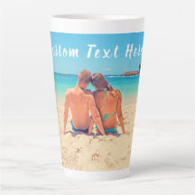 Gepersonaliseerde uw foto Latte Mok met aangepaste