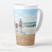 Gepersonaliseerde uw foto Latte Mok met aangepaste (Rechterhoek)