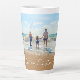 Gepersonaliseerde uw foto Latte Mok met aangepaste