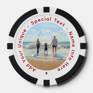 Gepersonaliseerde uw foto poker chips aangepaste t