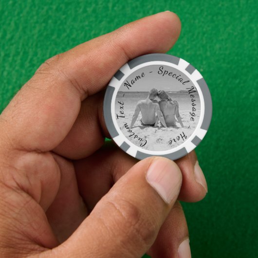 Gepersonaliseerde uw foto poker chips aangepaste t (Hand)