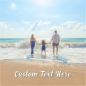 Gepersonaliseerde uw foto Sticker met aangepaste t (Voorkant)