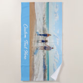 Gepersonaliseerde uw foto strand handdoek aangepas (Voorkant)