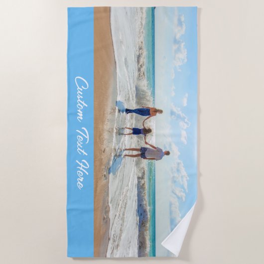 Gepersonaliseerde uw foto strand handdoek aangepas