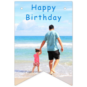 Gepersonaliseerde uw foto Verjaardag Bunting Flags Vlaggetjes