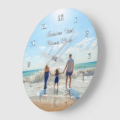 Gepersonaliseerde uw foto wandklok en aangepaste t grote klok (Hoek)