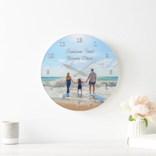 Gepersonaliseerde uw foto wandklok en aangepaste t grote klok (Huis)
