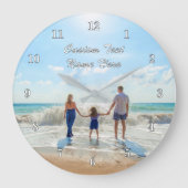 Gepersonaliseerde uw foto wandklok en aangepaste t grote klok (Voorkant)