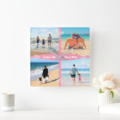 Gepersonaliseerde uw fotocollage klok aangepaste t (Huis)