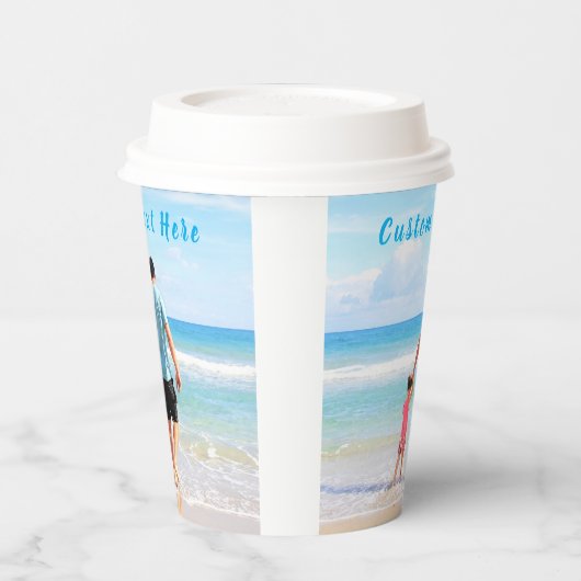 Gepersonaliseerde uw fotodocument koppen en aangep papieren bekers (Links)