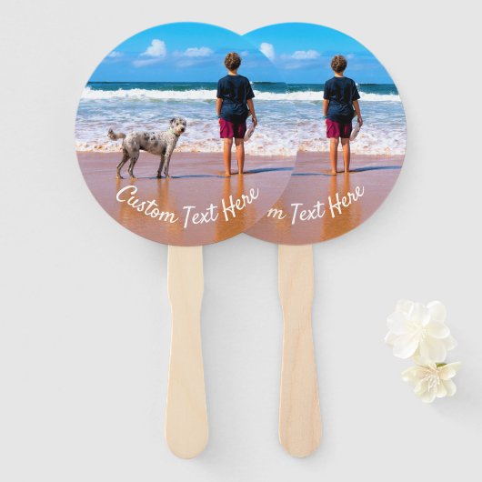 Gepersonaliseerde uw handventilator met aangepaste handwaaier (Voorkant en achterkant)