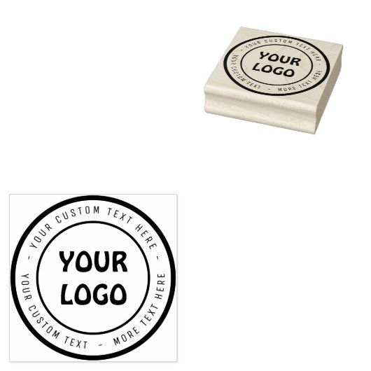 Gepersonaliseerde uw Logo Rubber Stamp Rubberstempel (Gestempeld)
