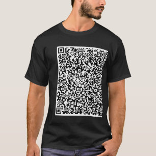 Gepersonaliseerde uw ontwerp QR Code T-shirt Sjabl