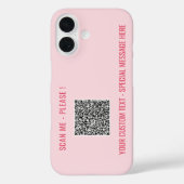 Gepersonaliseerde Uw QR-code Aangepaste Tekst en K Case-Mate iPhone Case (Achterkant)