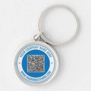 Gepersonaliseerde uw QR-code aangepaste tekst Sleu Sleutelhanger