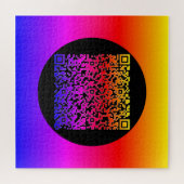 Gepersonaliseerde uw QR-code Scan Info Kleur Puzze Legpuzzel (Horizontaal)