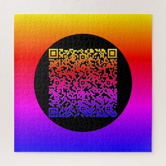 Gepersonaliseerde uw QR-code Scan Info Kleur Puzze Legpuzzel (Verticaal)