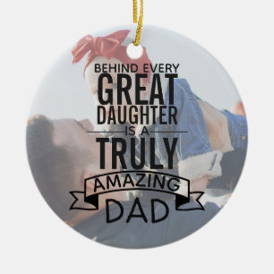 Gepersonaliseerde Vader Dochter Foto Ornament