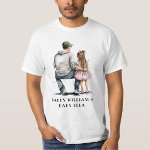 Gepersonaliseerde vader en dochter (3) t-shirt