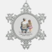 Gepersonaliseerde vader en dochter (5) tin sneeuwvlok ornament (Voorkant)