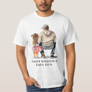 Gepersonaliseerde vader en dochter (6) t-shirt