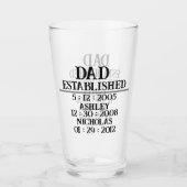 Gepersonaliseerde vader est vaderdag 2024 glas (Voorkant)