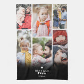 Gepersonaliseerde vader Fotocollage Vader Theedoek (Verticaal)